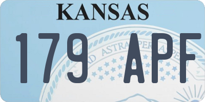 KS license plate 179APF