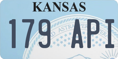 KS license plate 179API