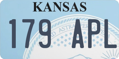 KS license plate 179APL