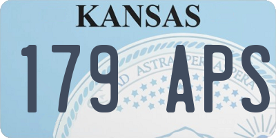 KS license plate 179APS
