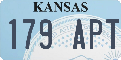 KS license plate 179APT
