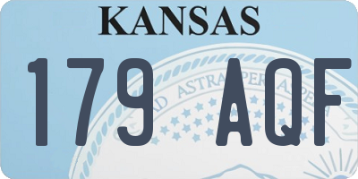 KS license plate 179AQF