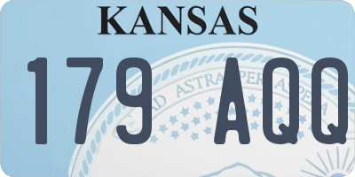 KS license plate 179AQQ