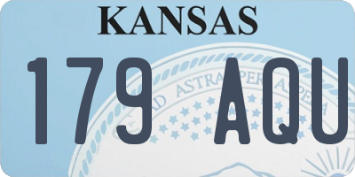 KS license plate 179AQU