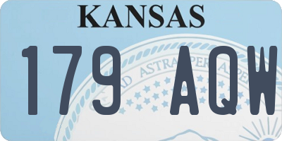 KS license plate 179AQW
