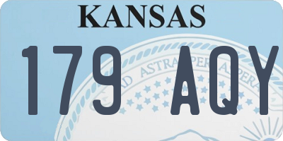 KS license plate 179AQY