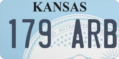 KS license plate 179ARB