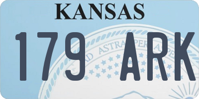 KS license plate 179ARK