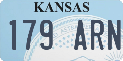 KS license plate 179ARN