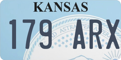 KS license plate 179ARX