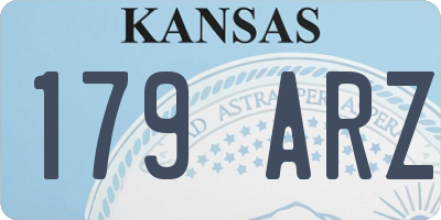 KS license plate 179ARZ