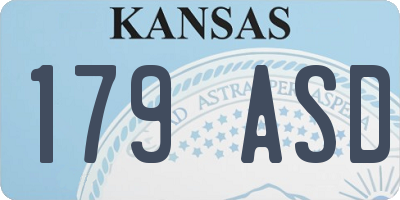 KS license plate 179ASD