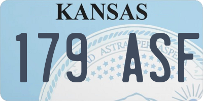 KS license plate 179ASF