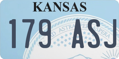 KS license plate 179ASJ