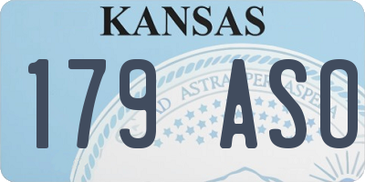 KS license plate 179ASO