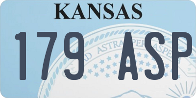 KS license plate 179ASP