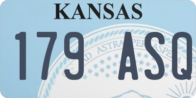 KS license plate 179ASQ