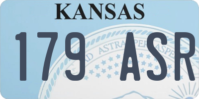 KS license plate 179ASR