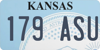 KS license plate 179ASU