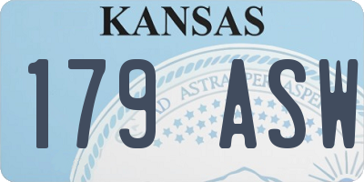 KS license plate 179ASW