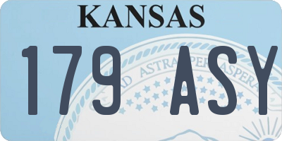 KS license plate 179ASY