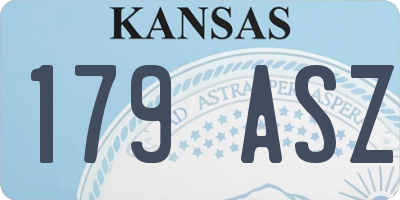 KS license plate 179ASZ