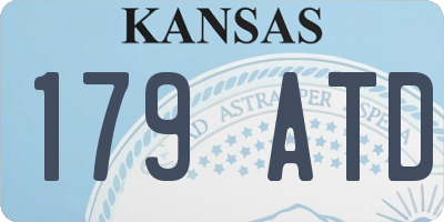 KS license plate 179ATD