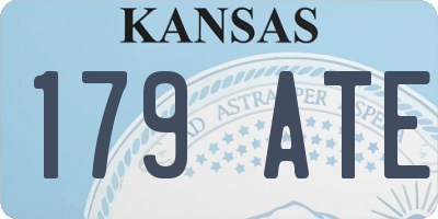 KS license plate 179ATE