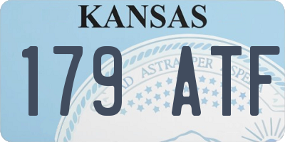 KS license plate 179ATF