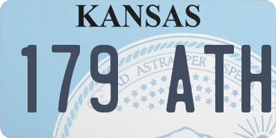 KS license plate 179ATH