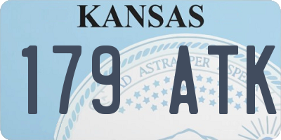 KS license plate 179ATK