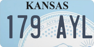 KS license plate 179AYL