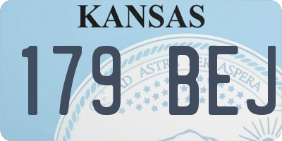 KS license plate 179BEJ