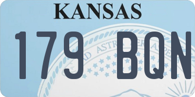 KS license plate 179BQN