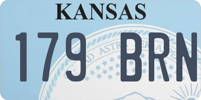 KS license plate 179BRN