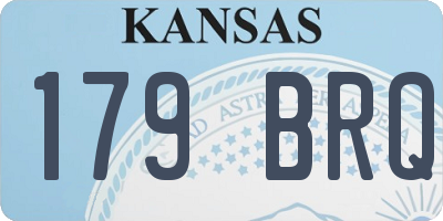 KS license plate 179BRQ
