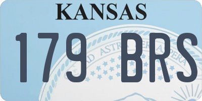 KS license plate 179BRS