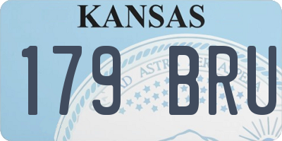 KS license plate 179BRU
