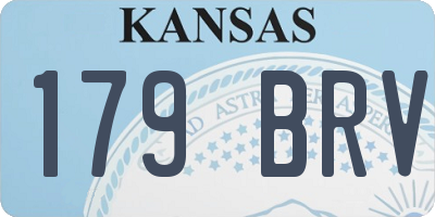 KS license plate 179BRV