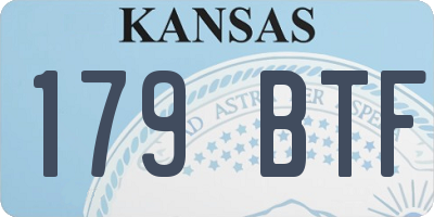 KS license plate 179BTF