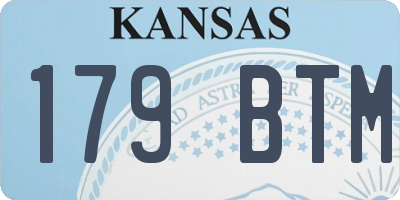 KS license plate 179BTM