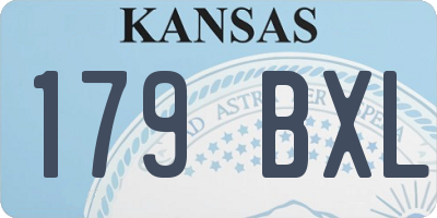KS license plate 179BXL