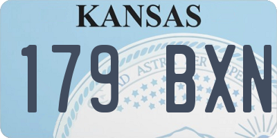 KS license plate 179BXN