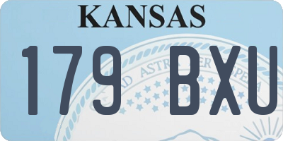 KS license plate 179BXU