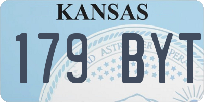 KS license plate 179BYT