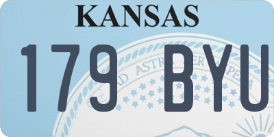 KS license plate 179BYU