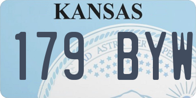 KS license plate 179BYW