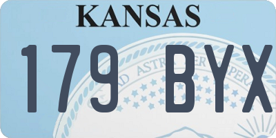 KS license plate 179BYX