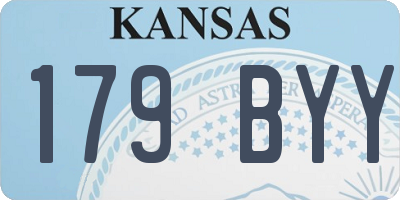 KS license plate 179BYY
