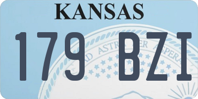 KS license plate 179BZI